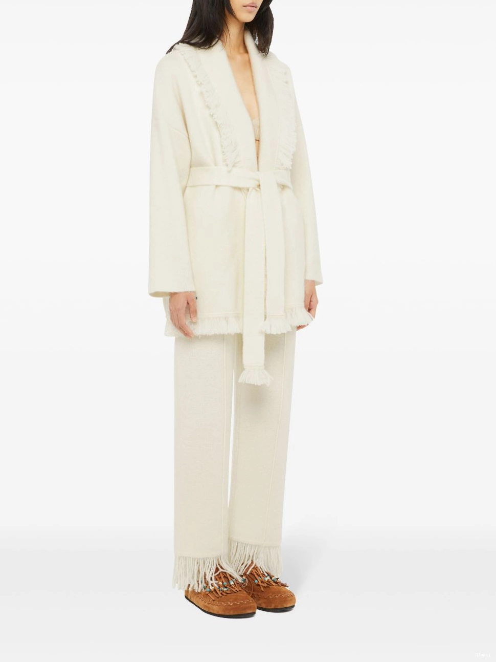 Affordable Alanui Women fringed-edge cashmere-blend cardigan 0809